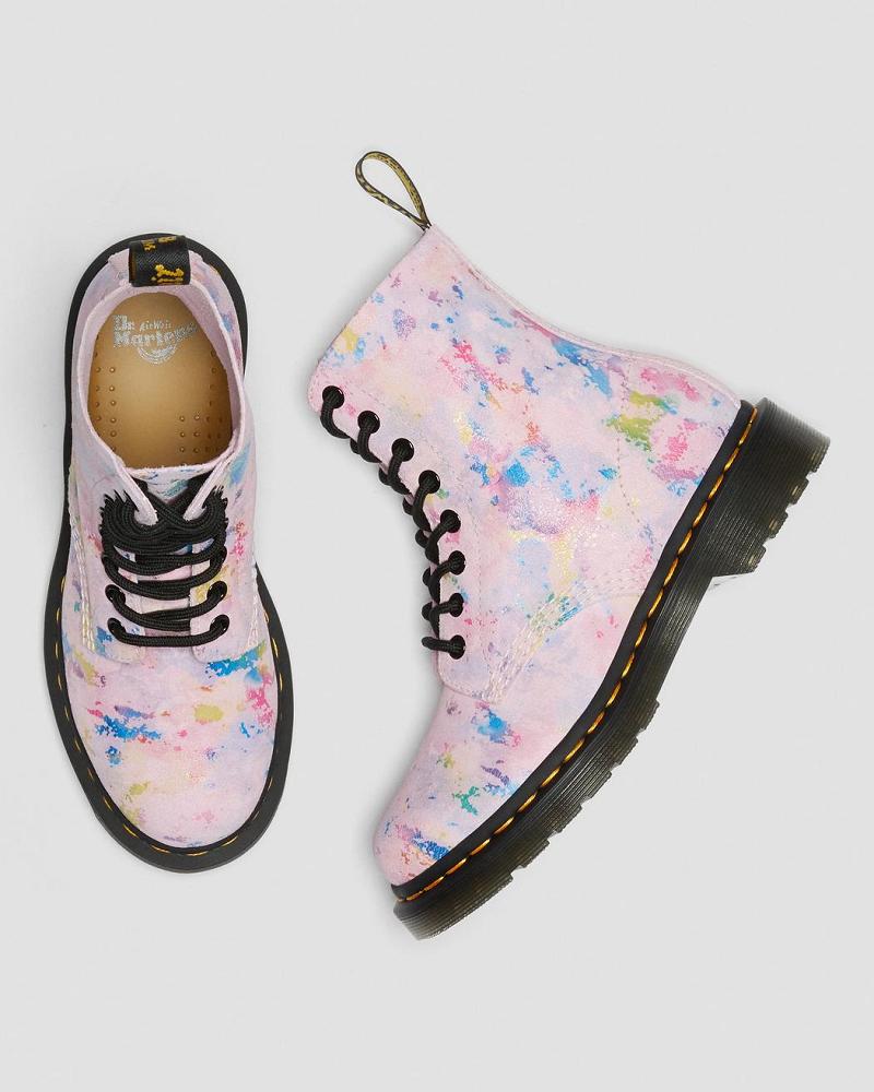 Dr Martens 1460 Pascal Confetti Suede Veterlaarzen Dames Roze | NL 592LIS